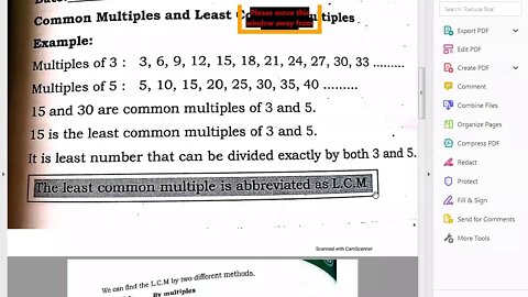 Zoom Online Multiples & LCM Class V 07 12 2020