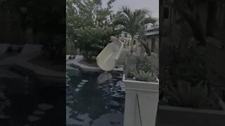 Custom Home Pool Slide