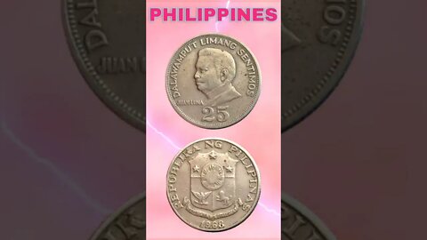 Philippines 25 Sentimos 1968.#shorts #education #coinnotesz