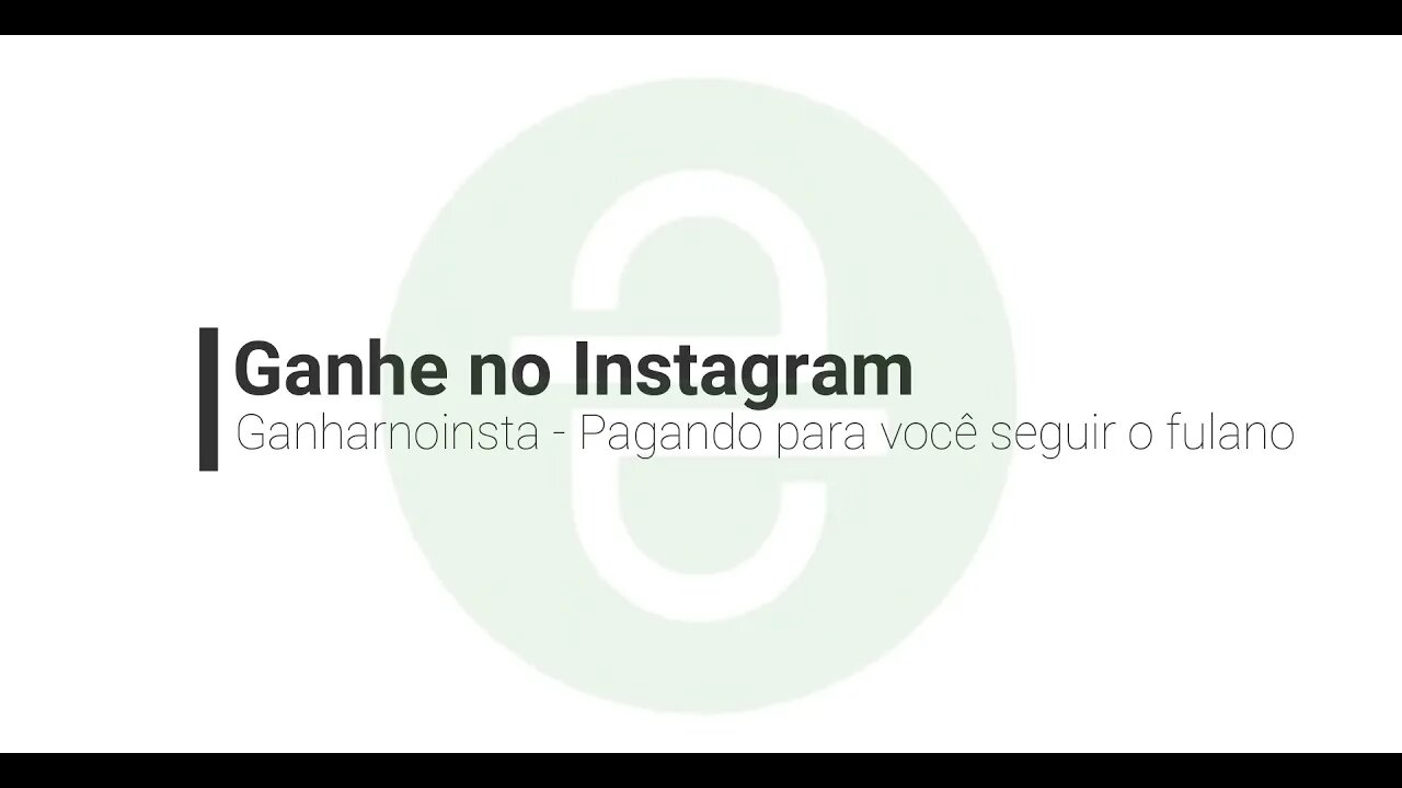 Redes sociais - Eterno - GanhenoInsta - Já começa com R$1 real - Saca com R$20 160921