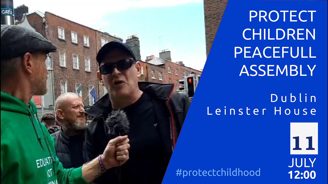 Protect Children Peaceful Asembly - Dublin, Leinster House, 11 July 2023