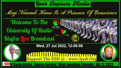 Welcome To The University Of Radio Biafra | USA LIVE | Mazi Iyke Peters | JUL 27, 2022