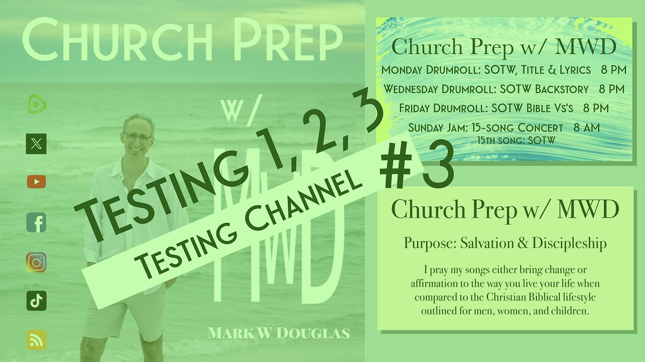 TESTING # 3 | Church Prep starts 10/1 @ 8 AM ET, LIVE