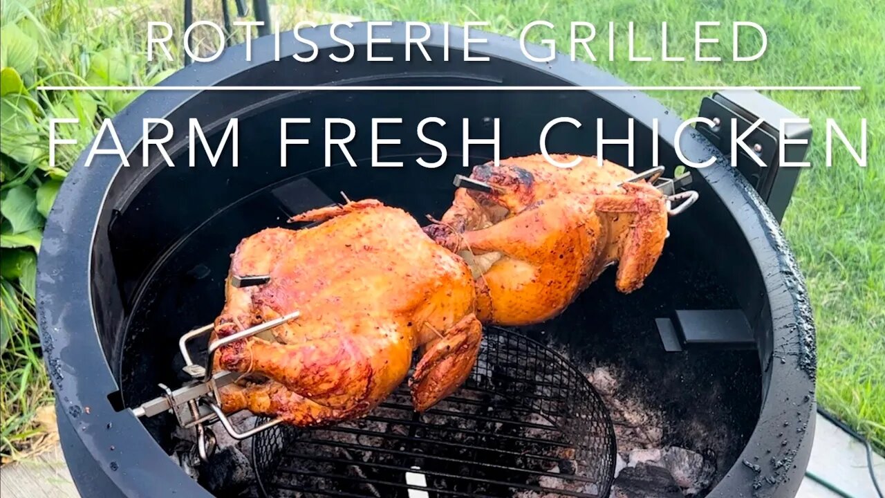 ROTISSERIE GRILLED FARM FRESH CHICKEN | ALL AMERICAN COOKING #cooking #rotisseriechicken #grilling