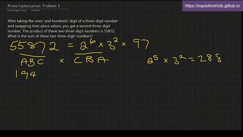 6th Grade Prime Factorization: Problem 3