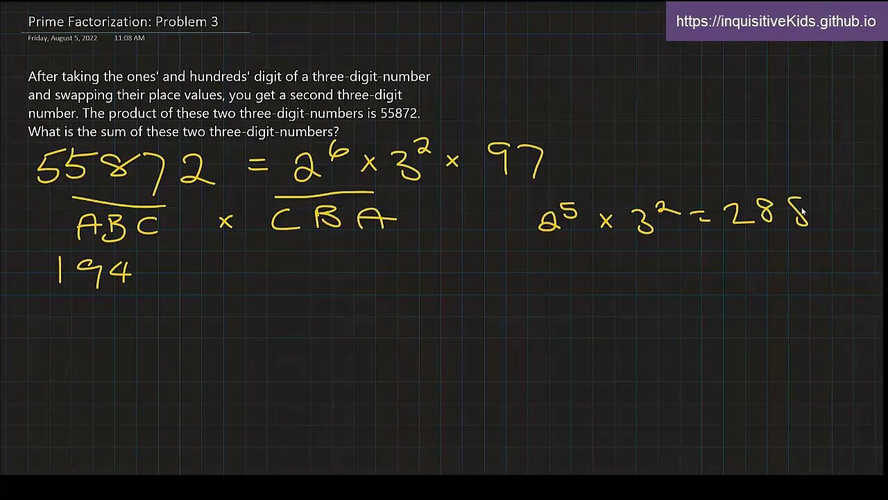 6th Grade Prime Factorization: Problem 3