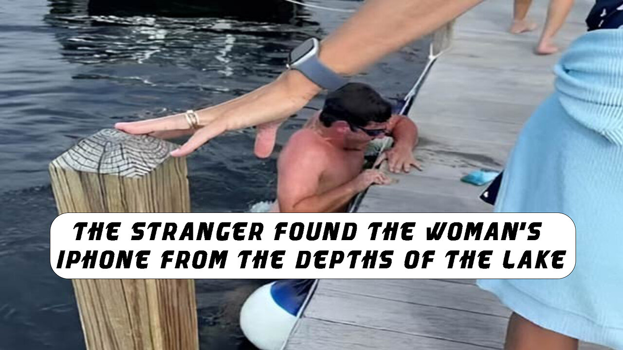 The stranger found the woman's iPhone from the depths of the lake @InterestingStranger