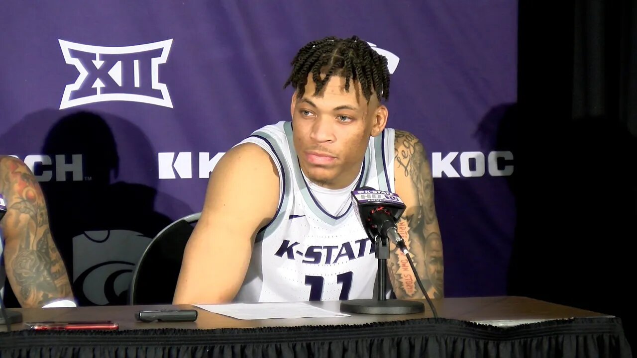 Kansas State Basketball | Carter, Johnson, Sills Press Conference | K-State 69, Kansas City 53