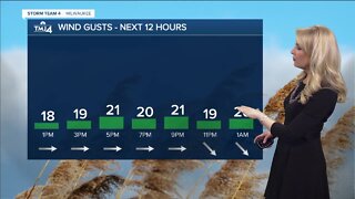 Windy but warmer Wednesday