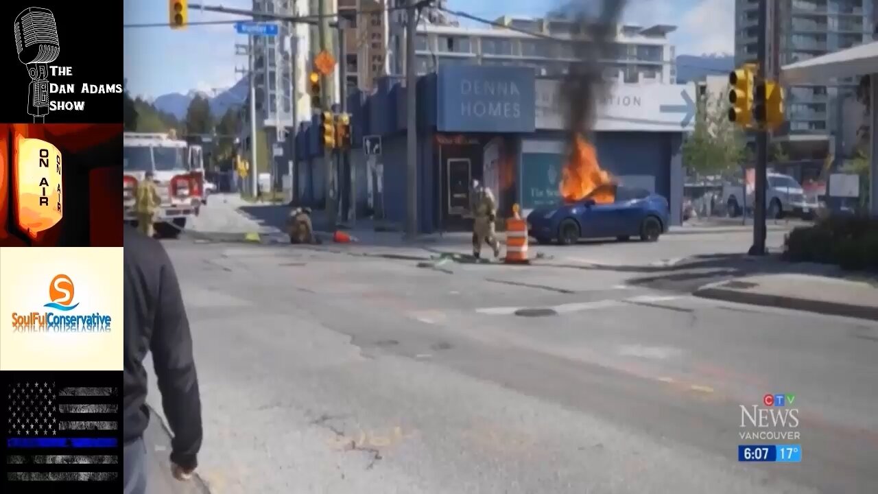 B.C. Tesla driver kicks out window to escape car fire