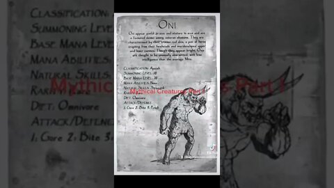 Mythical Creatures Part I