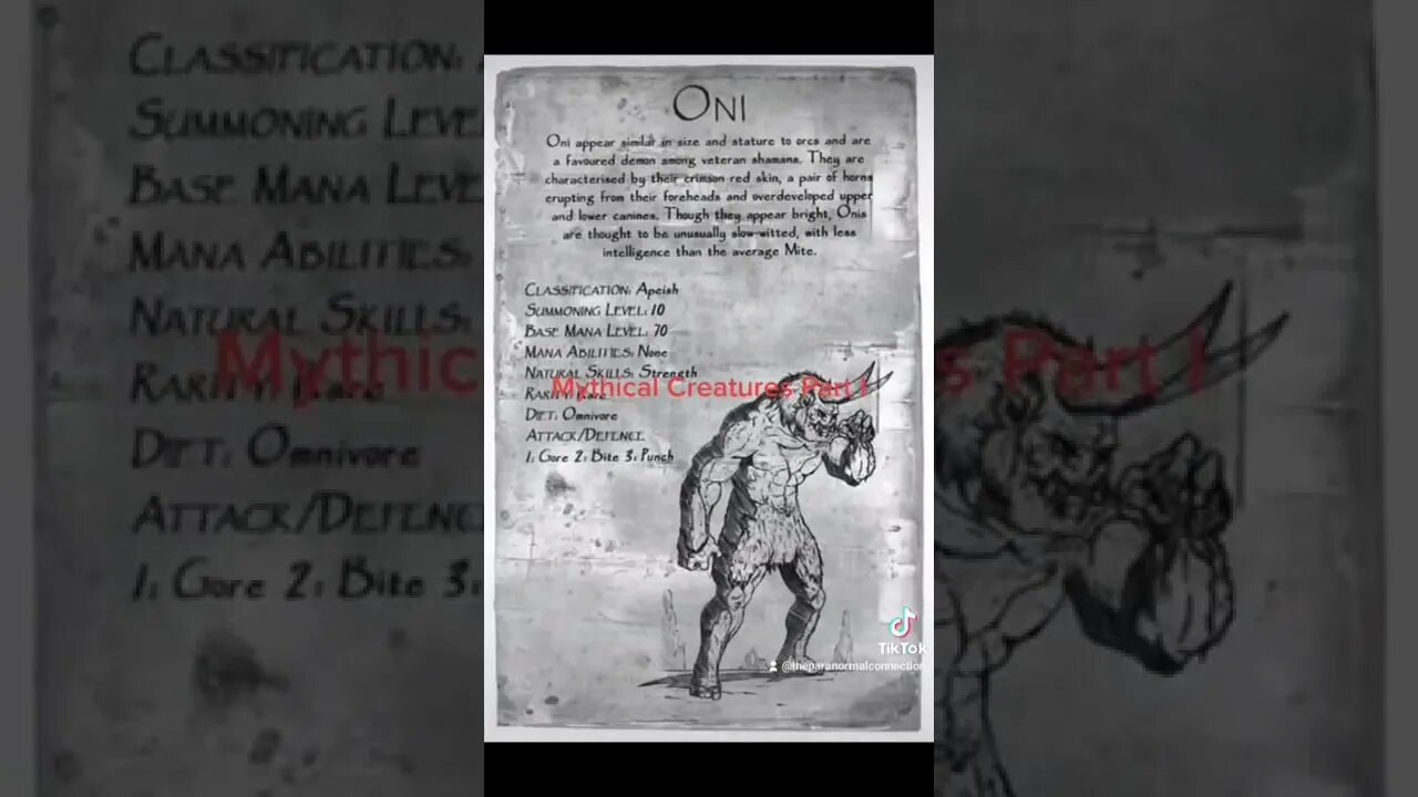 Mythical Creatures Part I