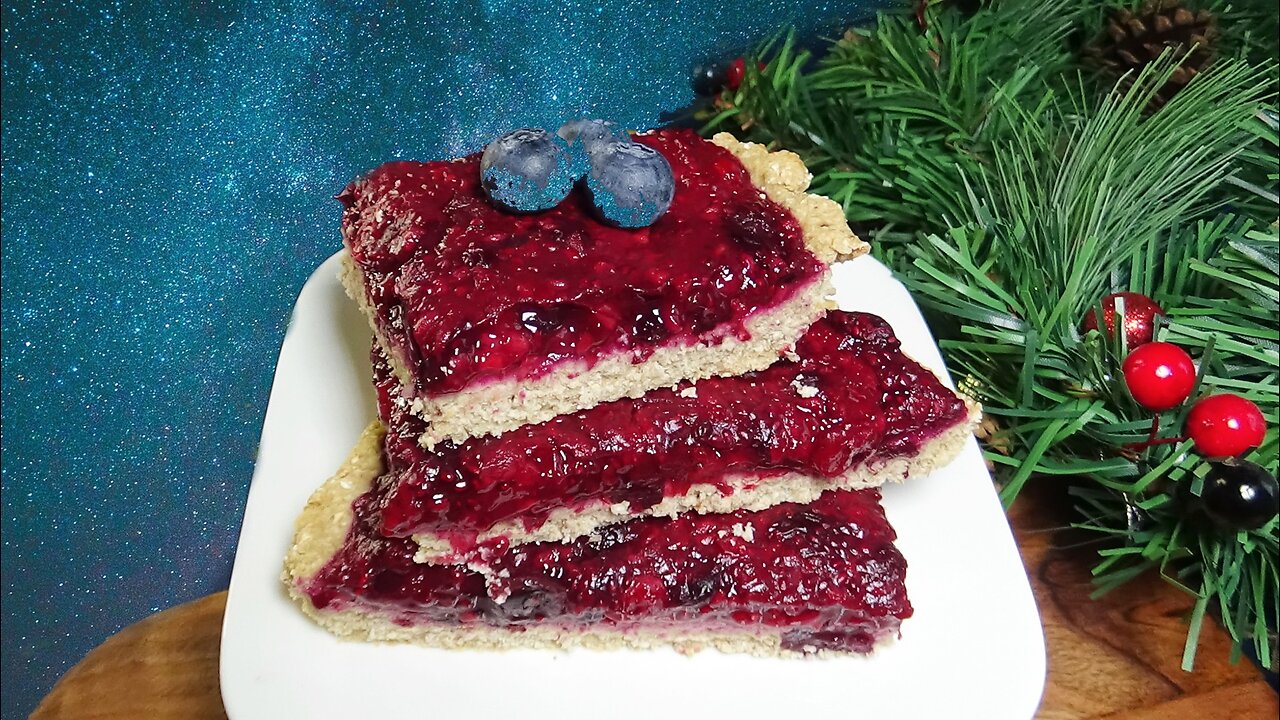 Mixed Berry Oatmeal Bars / No Sugar, No Dairy