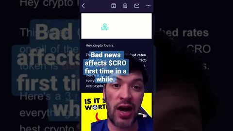 $CRO token drops 24%