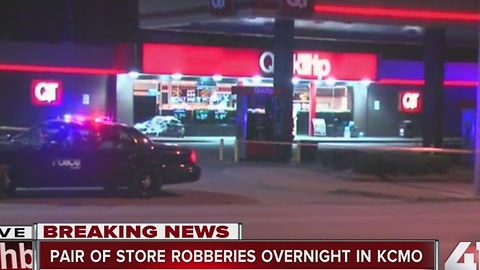 Police: 2 convenient stores in KCMO robbed at gunpoint overnight