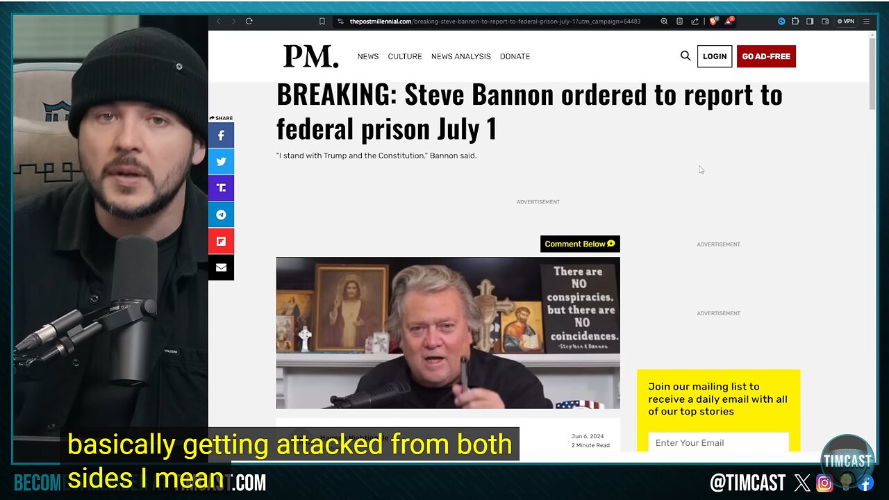 Steven Bannon Ordered TO PRISON July 1st, Democrats Move To IMPRISON Political ENEMIES FASTER