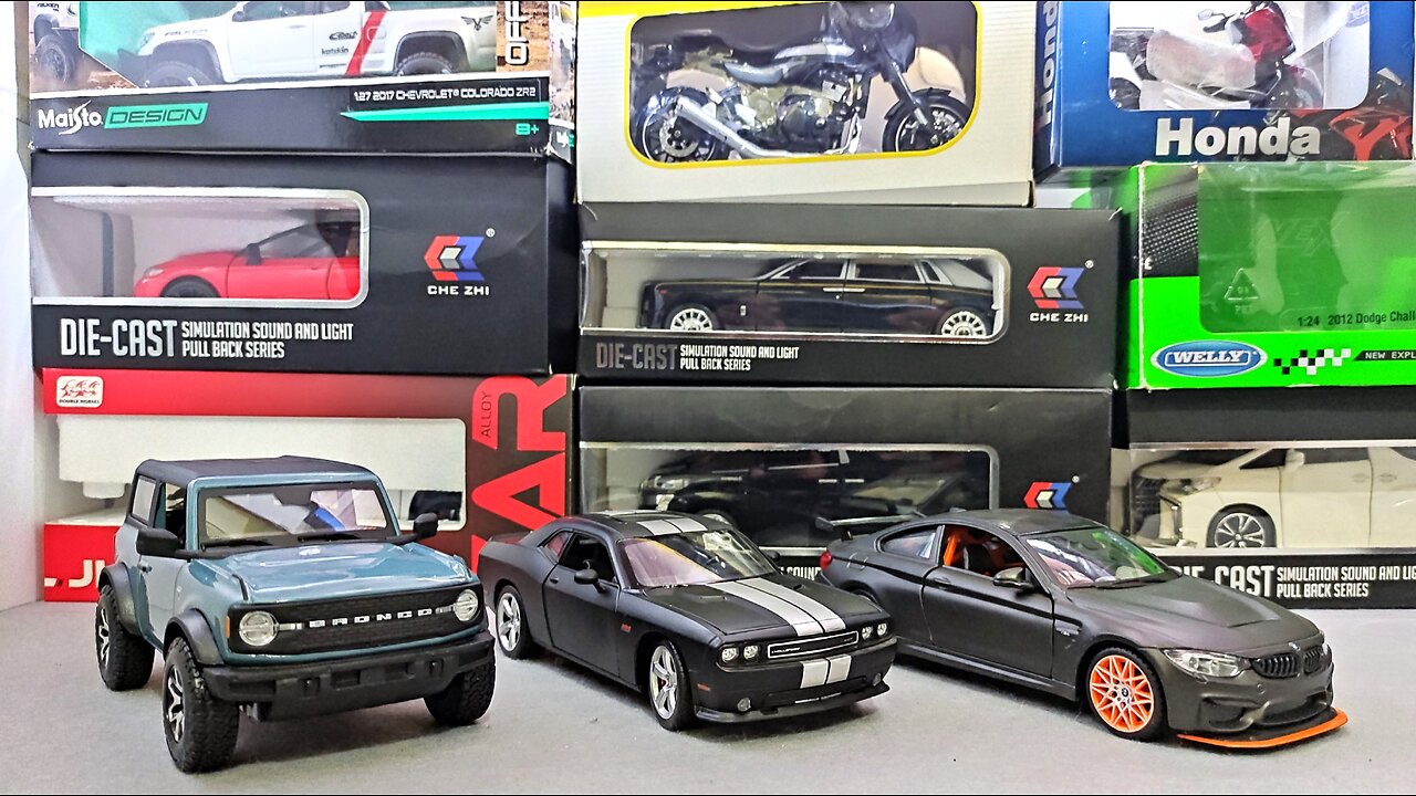 Unboxing Model car: Range Rover, Ford Bronco, Chevrolet Colorado