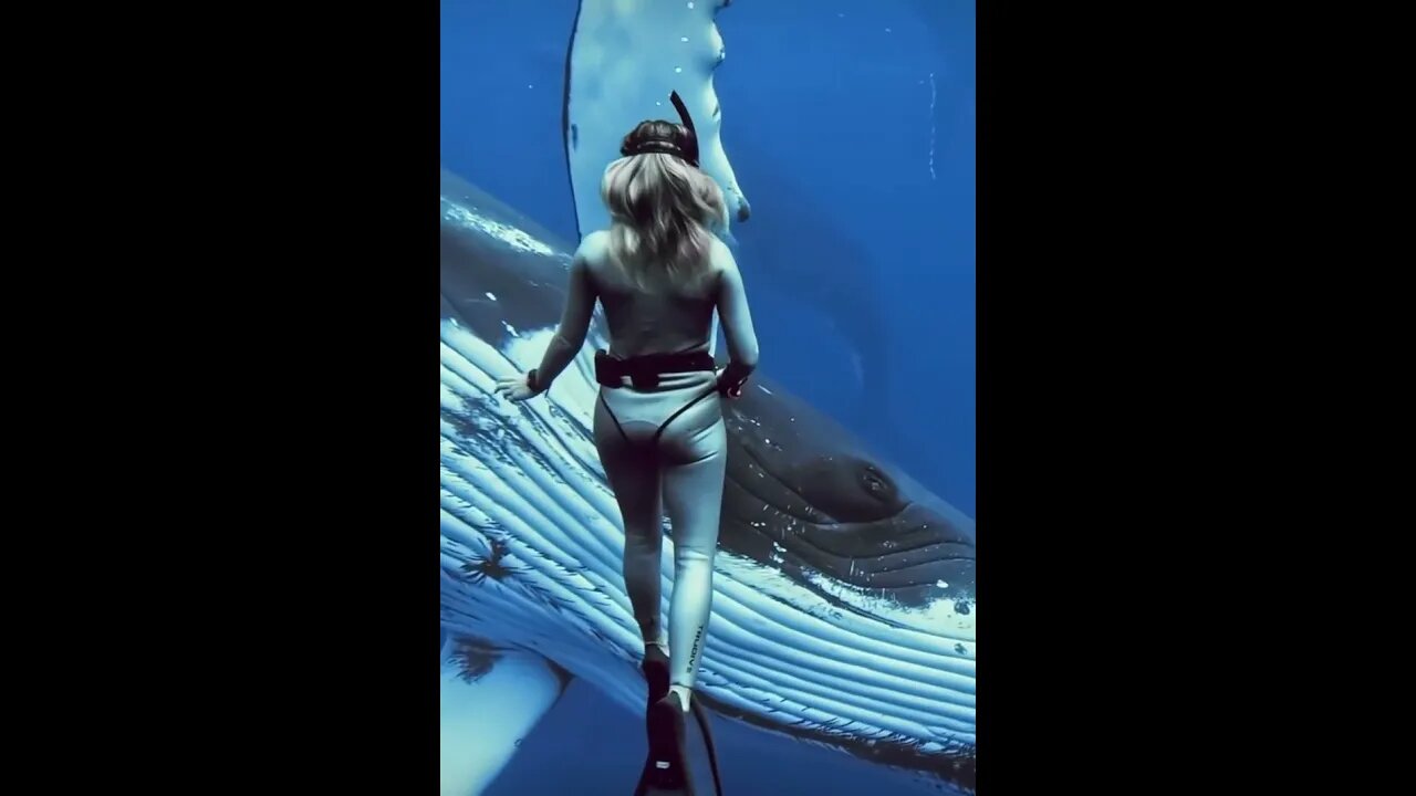 Mesmerizing Encounter: Woman's Astonishing Swim with Majestic Humpback Whales