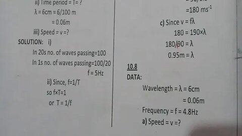 Physics 10th Lecture #12 UNIT #10 Numerical #6 to 10