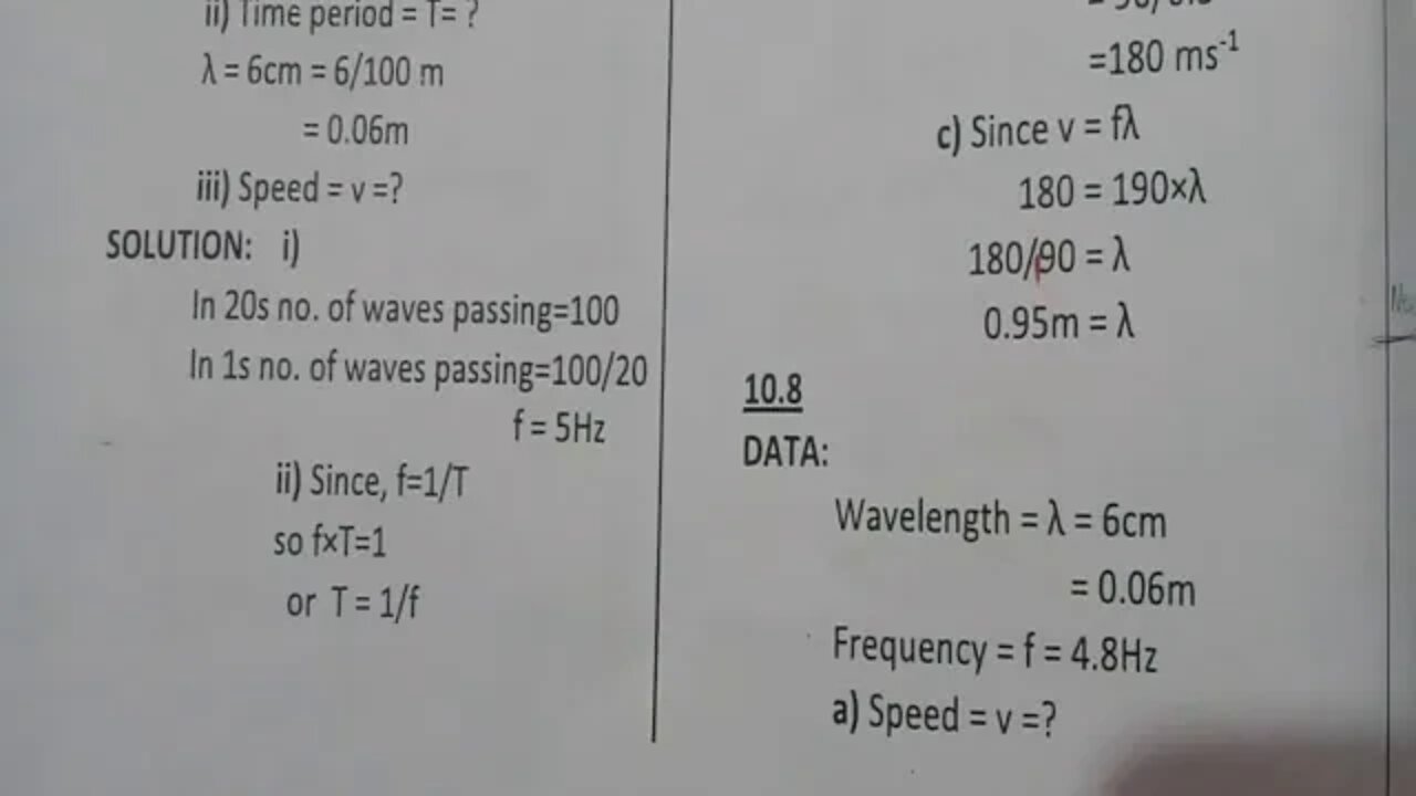 Physics 10th Lecture #12 UNIT #10 Numerical #6 to 10