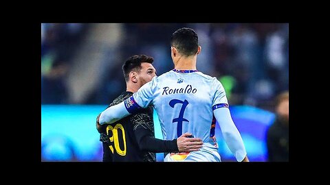 Ronaldo embraces Messi