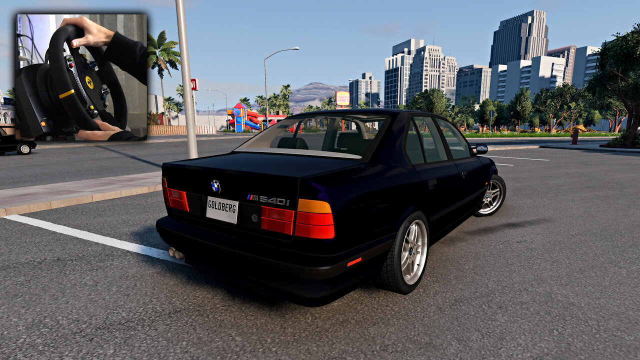 BMW E34 M540i - BeamNG Drive | Thrustmaster TS-PC Racer Gameplay