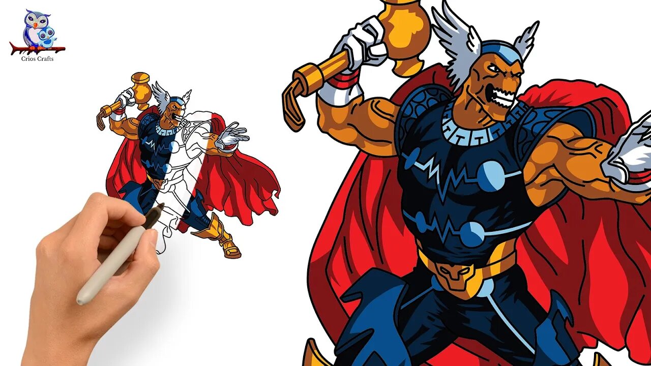 How To Draw Beta Ray Bill MCU - Thor Love and Thunder