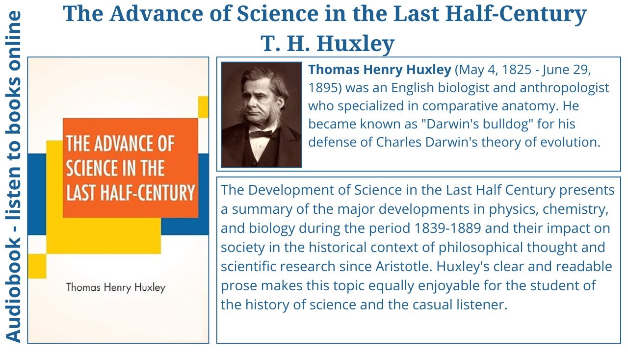 The Advance of Science in the Last Half-Century - T. H. Huxley