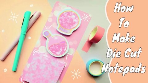 How to make Die cut! Tear-off! Notepads to make at home or Sell on Etsy!!