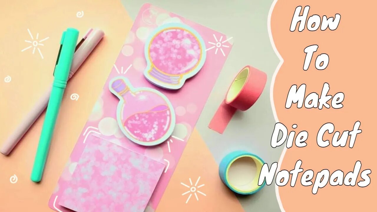 How to make Die cut! Tear-off! Notepads to make at home or Sell on Etsy!!