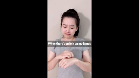 when there's on itch on my hands