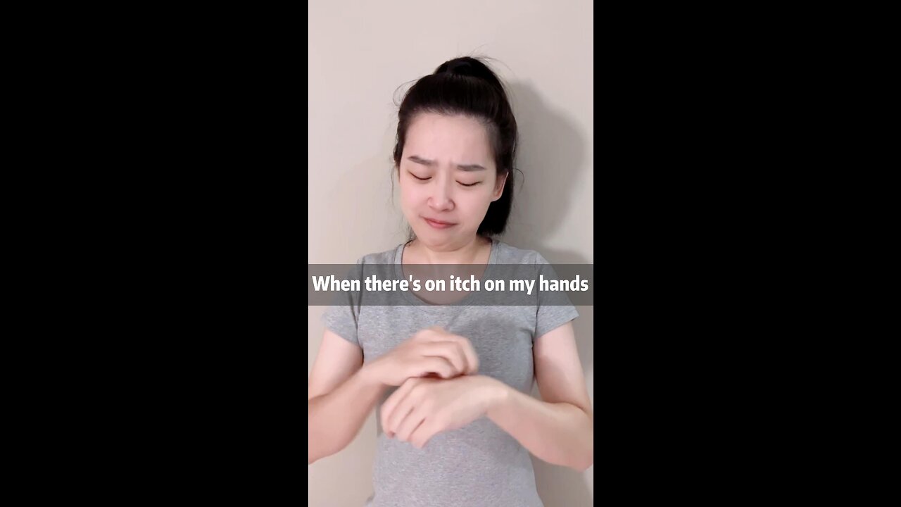 when there's on itch on my hands