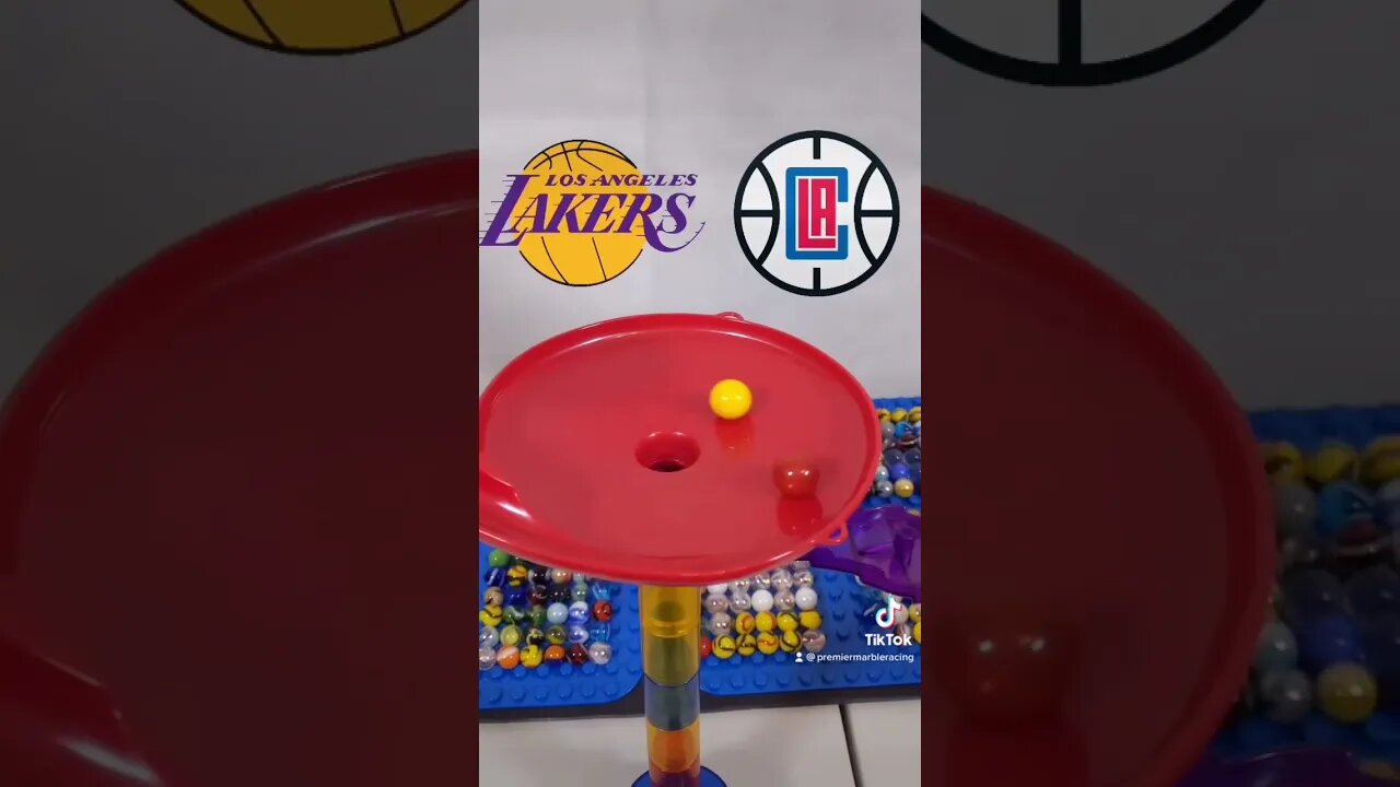 Lakers vs Clippers: NBA Marble Race - who will win? | Premier Marble Racing