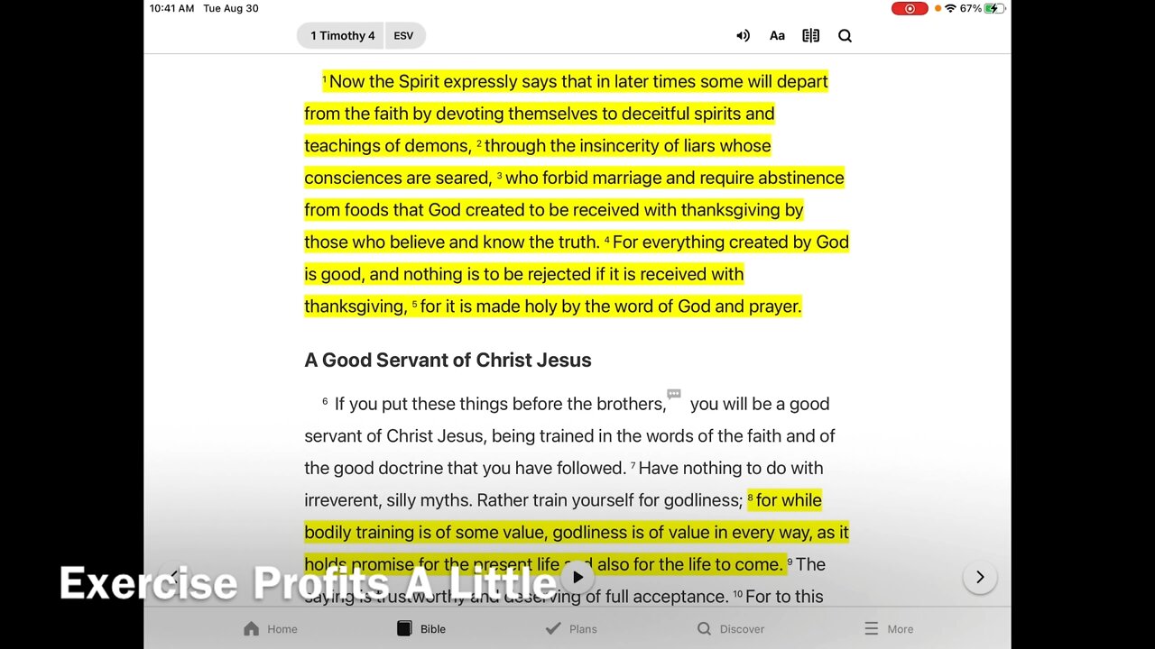 Godliness 1: Exercise Profits A Little