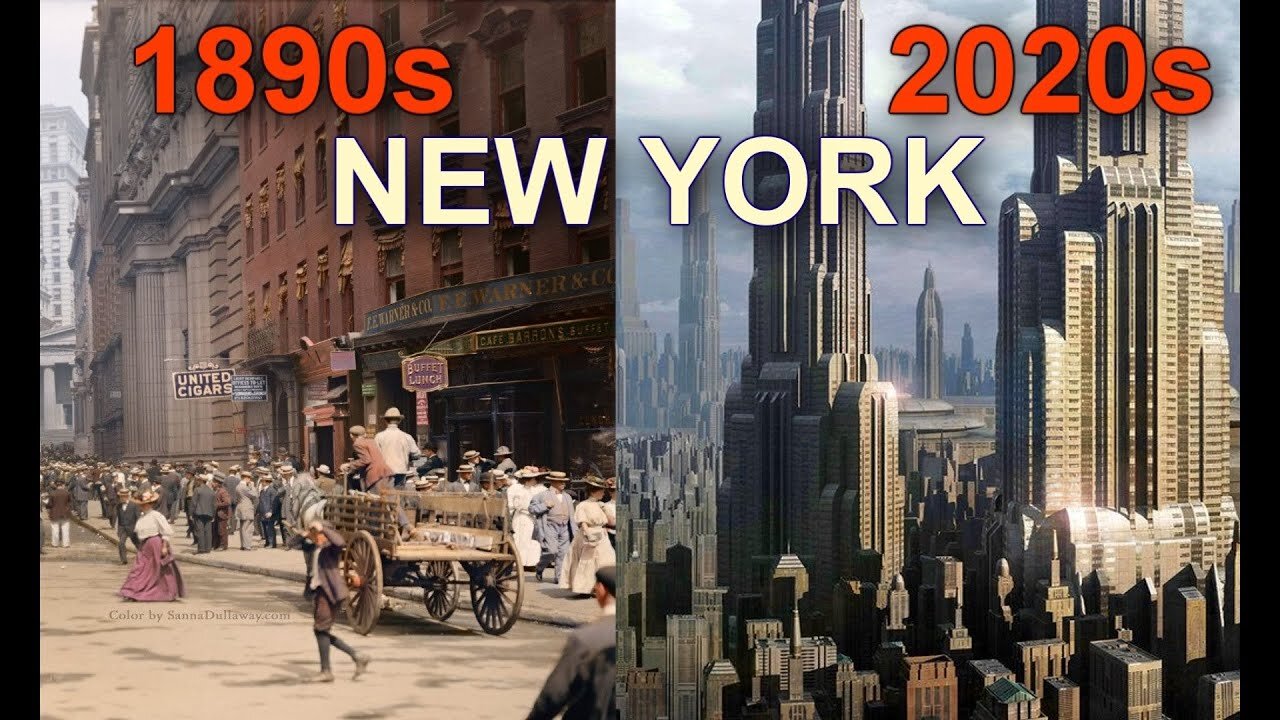 1890s vs 2020s Spectacular New York City in Color | New York City | #newyork #us #bigapple