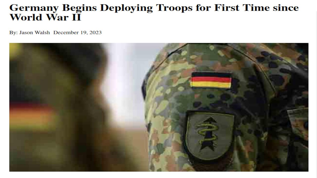 Is Germany Starting to Deploy Troops Outside of Germany Again?