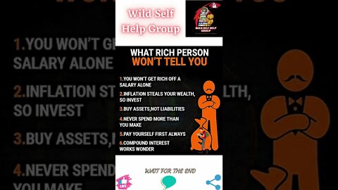 🔥What rich person won't tell you🔥#shorts🔥#wildfitnessgroup🔥27 August 2022🔥