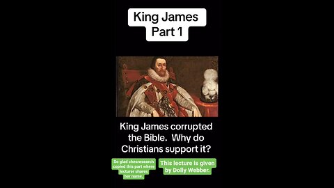 King James Corrupted The Bible