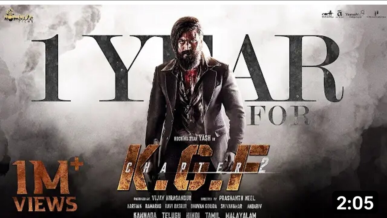 1 Year For KGF Chapter 2 | Yash | Prashanth Neel | Vijay Kiragandur | Sanjay Dutt I Hombale Films