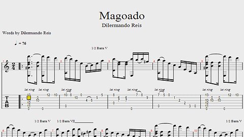 Dilermando Reis Magoado - Tab (Cifra Violão)