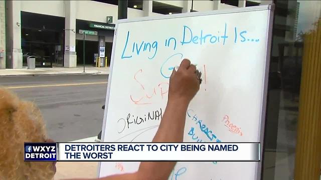 Detroiters react to city being named worst place to live