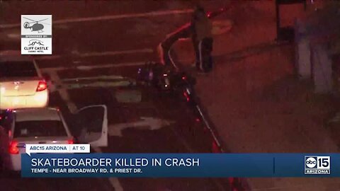 Skateboarder dies after being hit by motorcyclist in Tempe