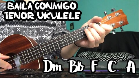 Baila Conmigo Ukulele Chords - Selena Gomez, Rauw Alejandro | Tenor Ukulele | Play Along