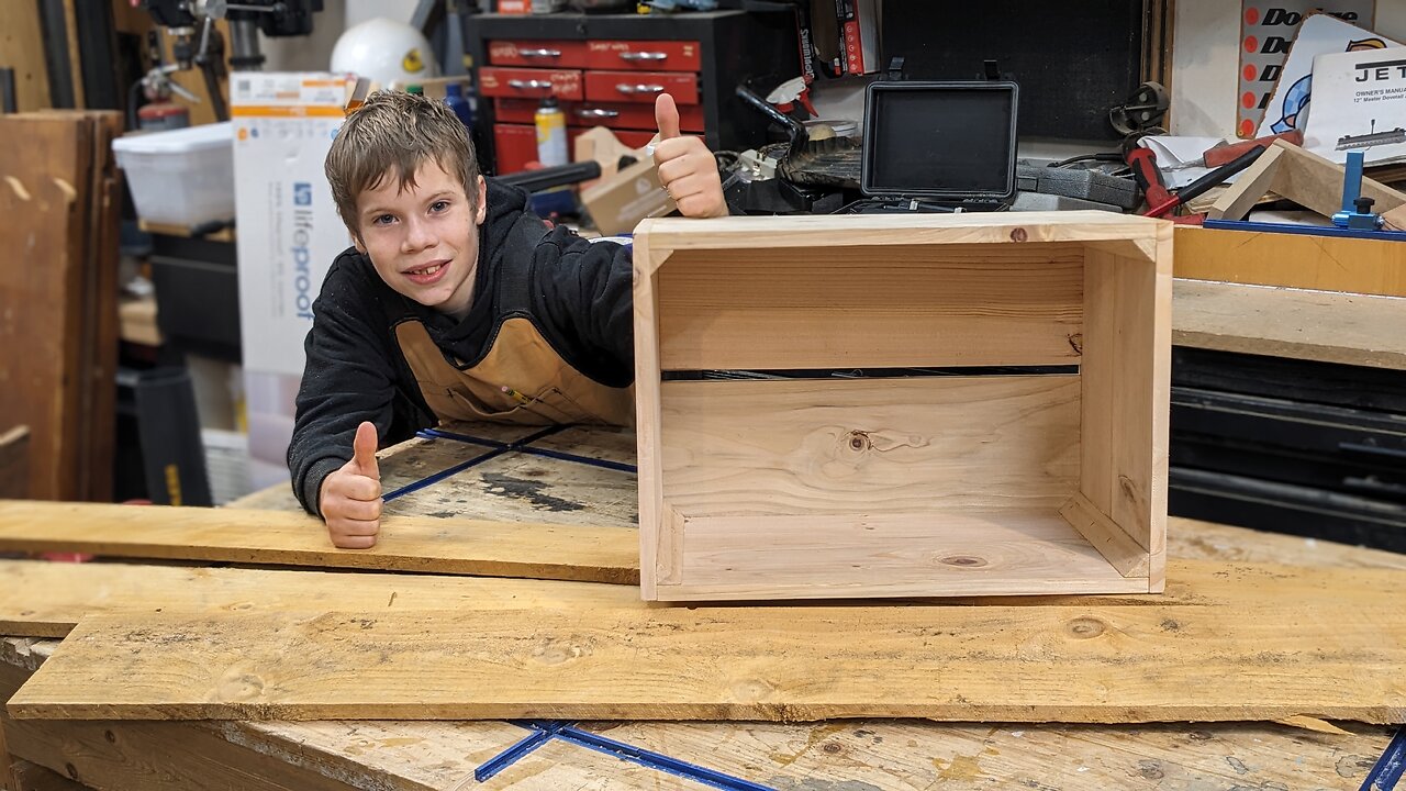 Decorative crate made from cheap fence boards