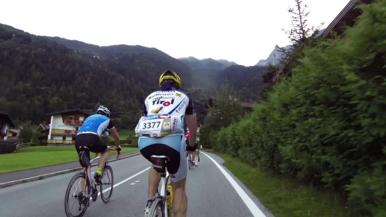 Ötztaler 2015 - Arriving to Ötz and start of the climb