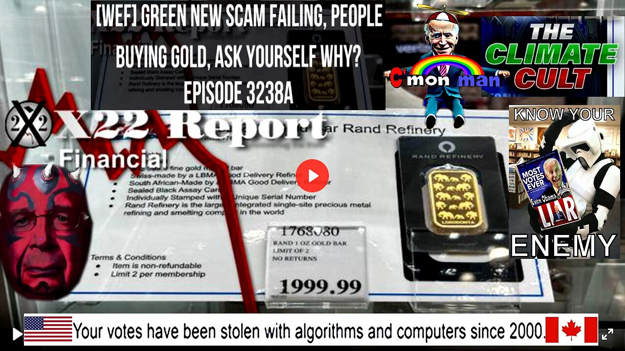 Ep 3238a - [WEF] Green New Scam Failing, People Buying Gold, Ask Yourself Why?