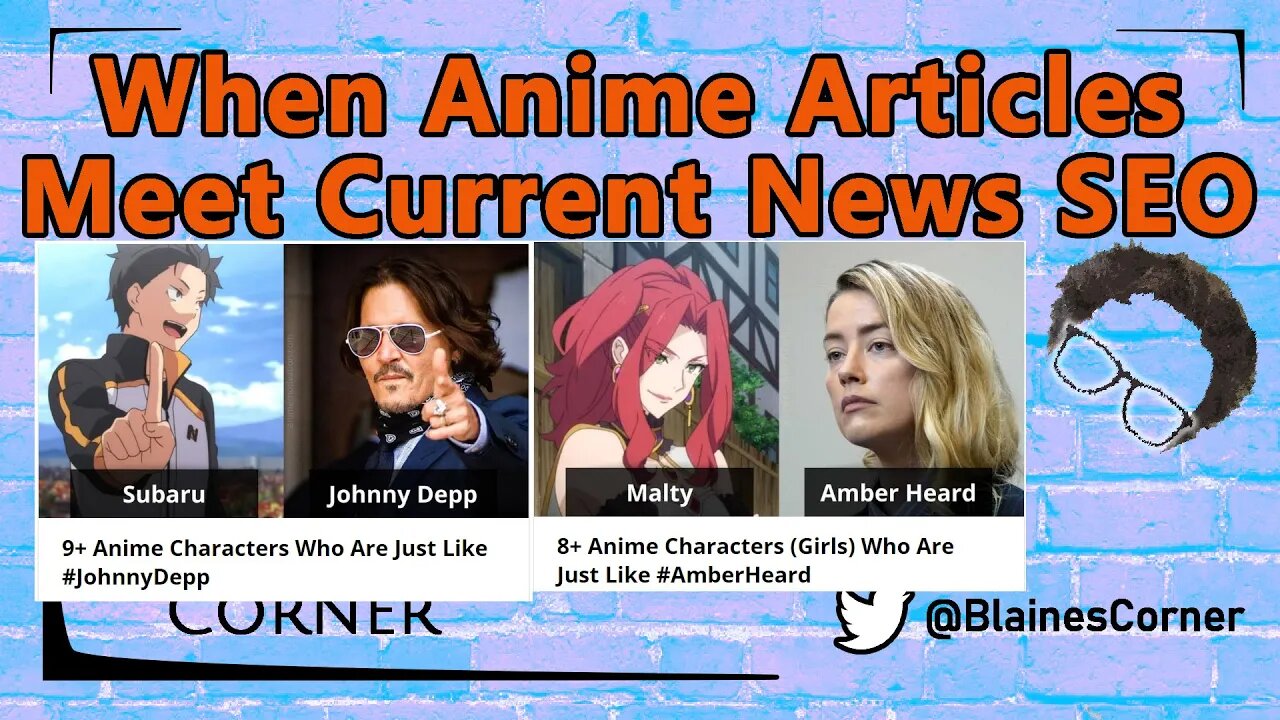 Sick Day Short Show, Anime Update and Anime Characters like Johnny Depp