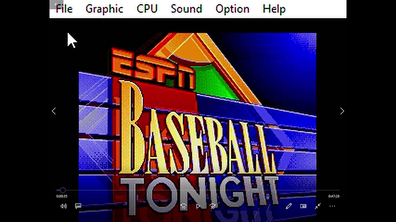 ESPN Baseball tonight Genesis rom