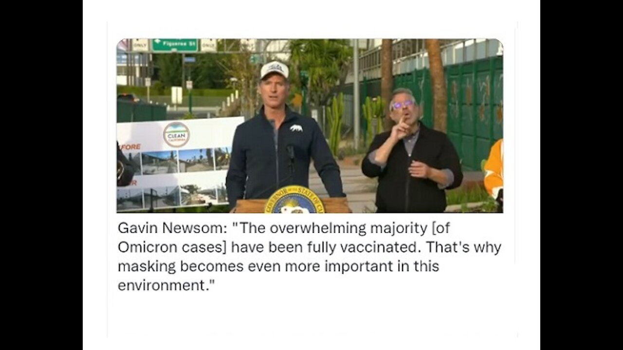 GOV Newsom: Overwhelming Majority Of Omicron Cases Are Fully Vaccinated