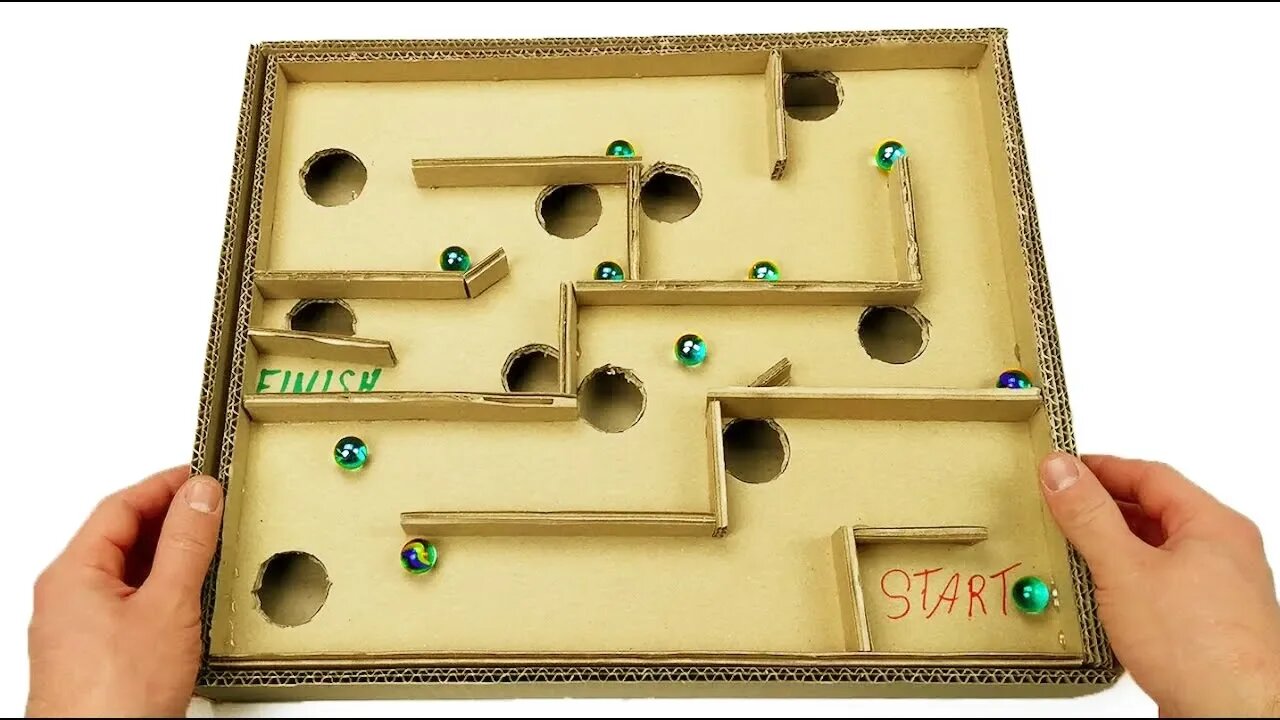How to Make a Board Game Marble Labyrinth from Cardboard | Amazing Game